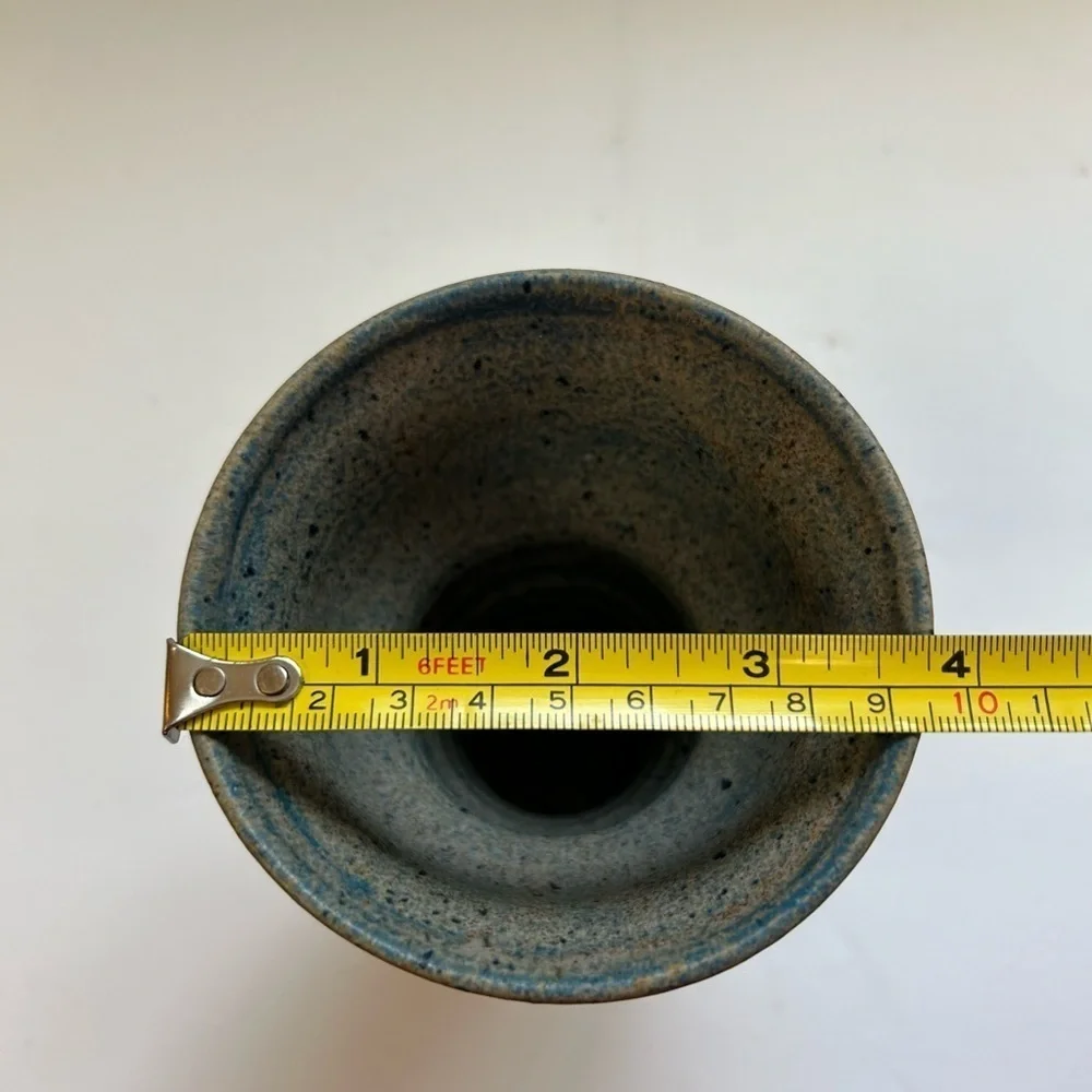 Handmade Vintage Stoneware Pottery  Vase Studio pottery/vase/artist signed